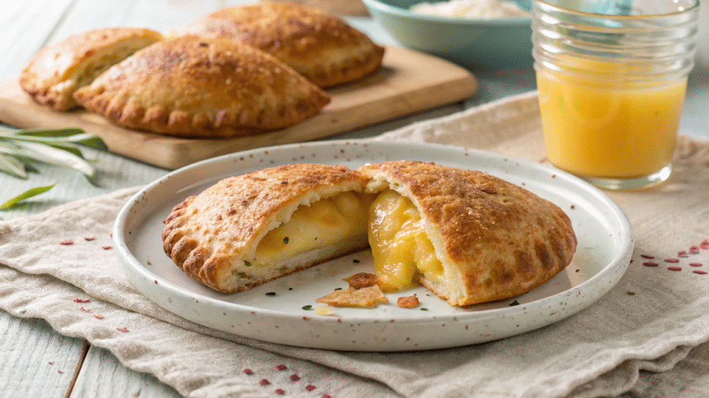 a golden pastel air fried to perfection with a cr