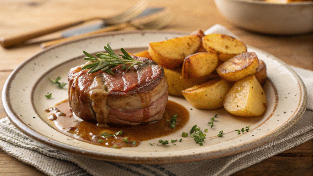 in warm natural lighting a rustic ceramic plate